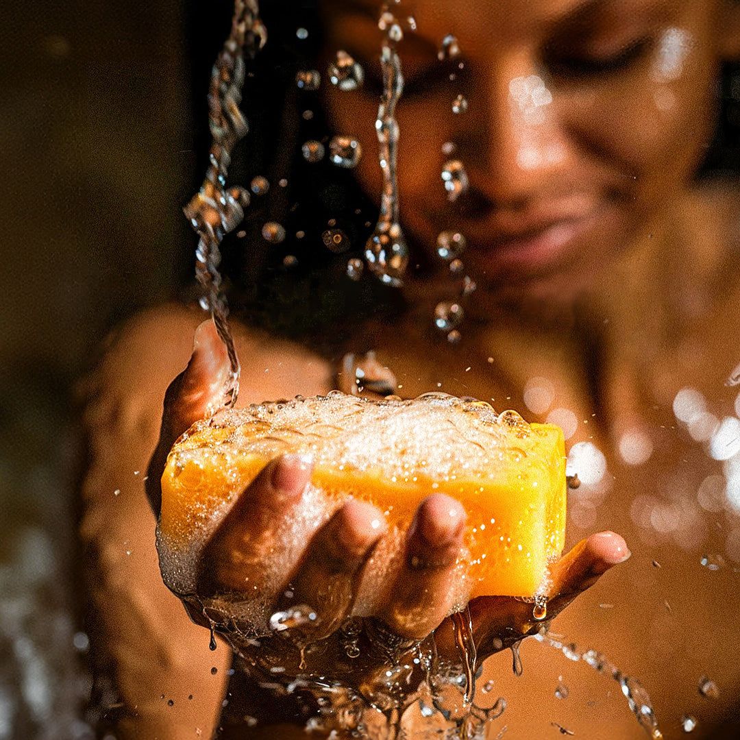 Lemon Turmeric & Kojic Acid Soap โ Natural Brightening Bar for Dark Spots & Uneven Skin Tone